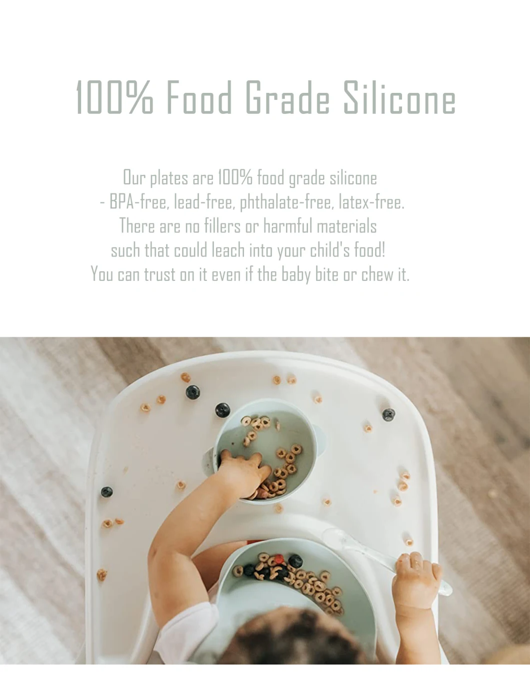 Safety Non-Spill Silicone Suction Bowls for Toddlers