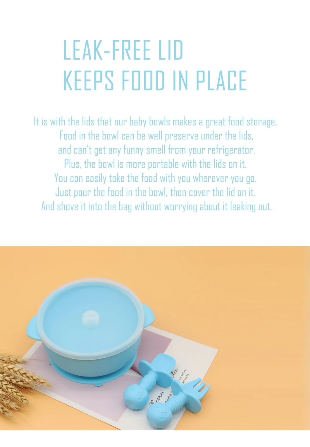 Safety Non-Spill Silicone Suction Bowls for Toddlers