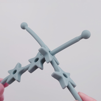 Stretchable silicone teething pacifier clip Anti Lost Safe Design