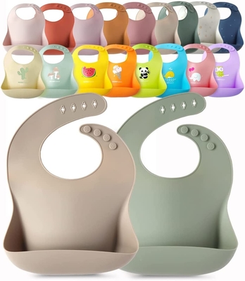 Anti Bacterial Eco Friendly Baby Feeding Bibs สามารถปรับแต่งได้