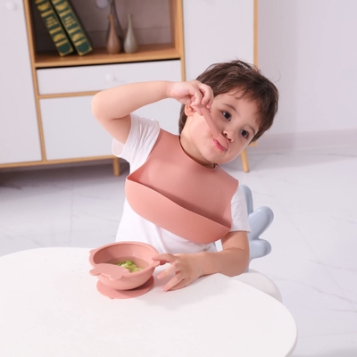 ทนทานไม่มีพลาสติกปลอดสารพิษซิลิโคนเด็ก Napkin ปลอดภัยใน Steriliser