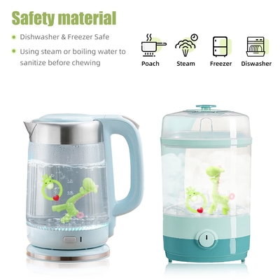 OEM ODM Baby Silicone Chew ของเล่น BPA ฟรี Unbreakable Safe In Sterilizer