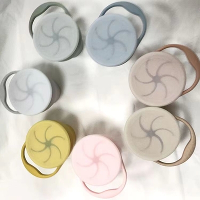 ภาชนะใส่ขนมซิลิโคนเกรดอาหารปลอดสาร BPA ปลอดสาร BPA สำหรับเด็กวัยหัดเดินที่มีฝาปิด