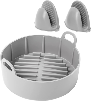 BPA Free Recyclable Customization Air Fryer ซิลิโคน Pan Safe in Sterilizer