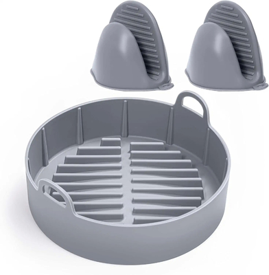 Non-Stick Food Grade Solid Air Fryer ตะกร้าซิลิโคนปลอดภัยในเครื่องล้างจาน