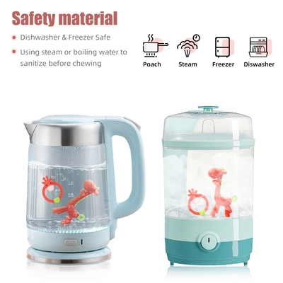 Soft BPA Free ของเล่นซิลิโคนเคี้ยวสำหรับเด็กที่ออกแบบใหม่ปลอดภัยในเครื่องล้างจาน
