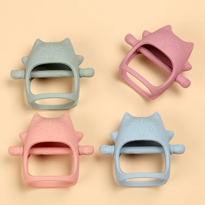 BPA ฟรี Soft Anti-Drop ซิลิโคนเด็ก Mitten Teether สำหรับบรรเทาปวดฟัน