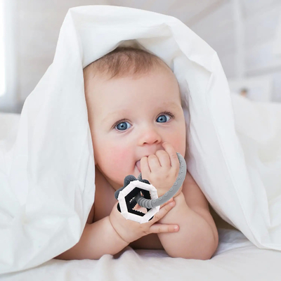 No - phthalates No - Harmful - วัสดุซิลิโคนเด็ก Teething ของเล่นสำหรับทารกแรกเกิด