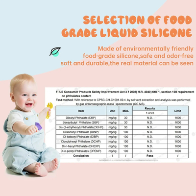 4 ชิ้นอาหารเกรด BPA ฟรีซิลิโคนเด็กยางกัดฟันเคี้ยวของเล่นสำหรับ 3-24 เดือน Food