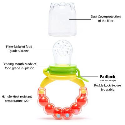 Soft Chewable Multifunctional Ease Teething เครื่องให้อาหารทารกสำหรับให้อาหารทารก