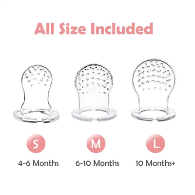 ทุกขนาด 2 แพ็ค BPA Free Fruit Food Feeder Pacifier สำหรับให้อาหารทารก