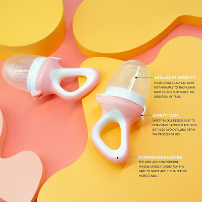 2 Pack Relief Teething อาหารเด็กผลไม้ Feeder Pacifier พร้อมจุกนมซิลิโคน 6 แบบ
