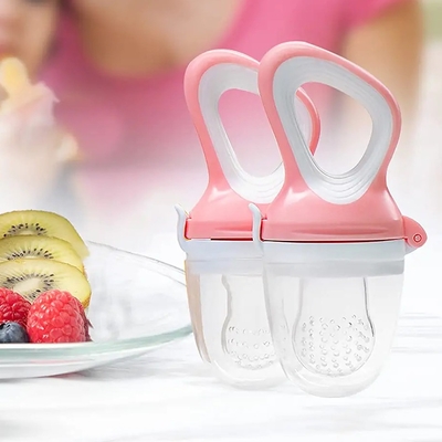 2 Pack Relief Teething อาหารเด็กผลไม้ Feeder Pacifier พร้อมจุกนมซิลิโคน 6 แบบ