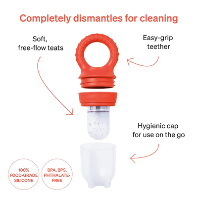 BPA Free Essentials 2 In 1 ซิลิโคน Feeder Teether สำหรับ Perfect Baby Registry Gift