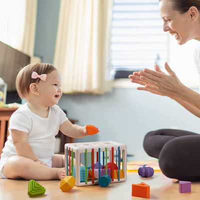 Baby Blocks เกมเรียงลูกบอลที่มีพื้นผิวสีสันสดใสสำหรับทักษะยนต์ชั้นดี Early
