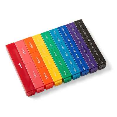Fraction Manipulatives Montessori คณิตศาสตร์ Rainbow Fraction Tower Cubes สำหรับโรงเรียนประถมศึกษา