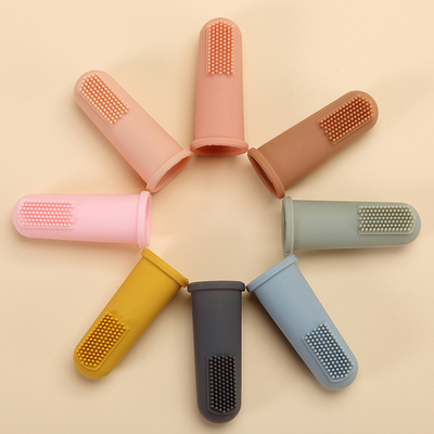 Soft Infant Finger Toothbrush with Box, Infants Toddler Silicone Baby Tooth Brush 0-6 เดือน 6-12 เดือน