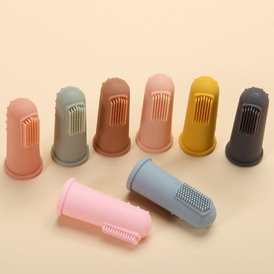 Soft Infant Finger Toothbrush with Box, Infants Toddler Silicone Baby Tooth Brush 0-6 เดือน 6-12 เดือน
