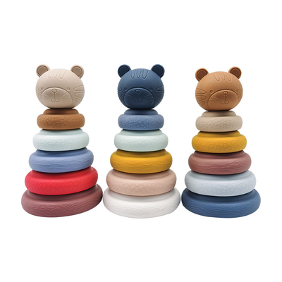 2023 สินค้าใหม่ออทิสติก Sensory ของเล่นซิลิโคนซ้อนของเล่น Sorting Nesting ซ้อนของเล่น