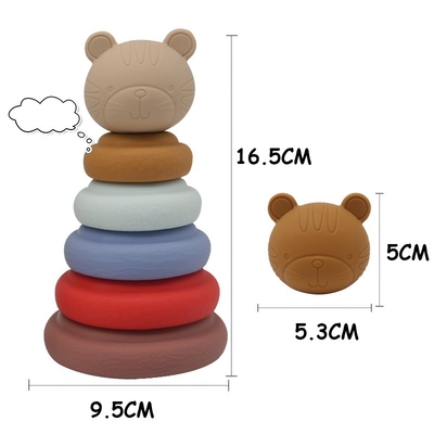 2023 สินค้าใหม่ออทิสติก Sensory ของเล่นซิลิโคนซ้อนของเล่น Sorting Nesting ซ้อนของเล่น