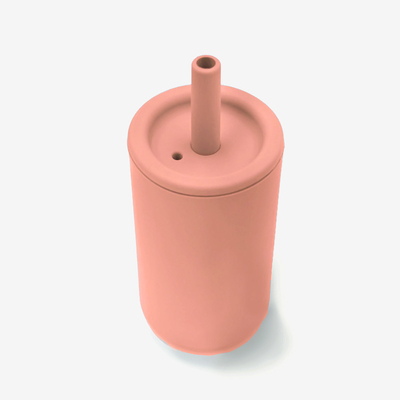 FDA ที่รัก ถ้วยซิลิโคนขนาดเล็ก BPA ฟรี Sippy Cup ฝาปิดซิลิโคนพร้อมฟาง