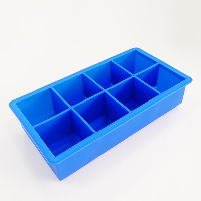 15 ช่อง BPA ฟรี 12 * 24 ซม. ถาดน้ำแข็งซิลิโคนสี่เหลี่ยมจัตุรัส Cube พร้อมฝาปิด