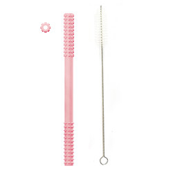 ODM ผลิตภัณฑ์ซิลิโคนสำหรับเด็ก Teething Tubes Chew Stick Teether พร้อมแปรง 20 ซม.