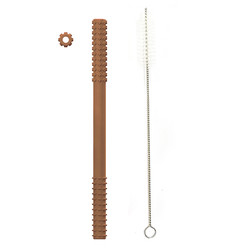 ODM ผลิตภัณฑ์ซิลิโคนสำหรับเด็ก Teething Tubes Chew Stick Teether พร้อมแปรง 20 ซม.