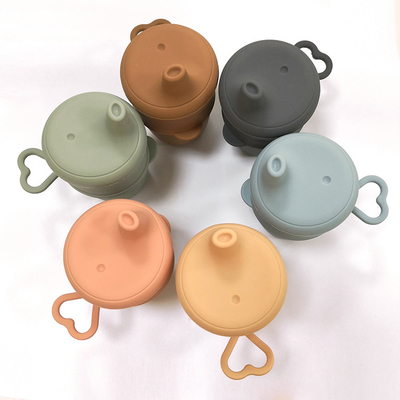 Unbreakable BPA ปลอดสารพทาเลต Sippy Cups ซิลิโคนสำหรับเด็ก Sippy Cup Lids