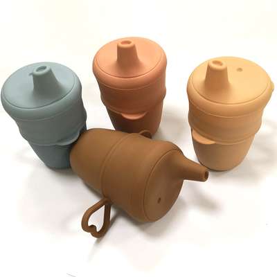 Unbreakable BPA ปลอดสารพทาเลต Sippy Cups ซิลิโคนสำหรับเด็ก Sippy Cup Lids