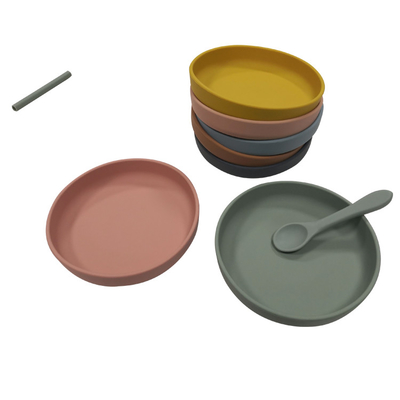 จานรองซิลิโคนทรงกลมเกรดอาหาร 200g Phthalates Free Placemat จาน