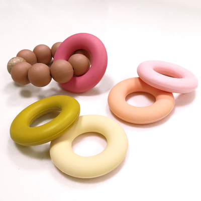 แหวนยางกัดซิลิโคนรูปโดนัท SGS 4.2*4.2*0.9cm For ที่รัก