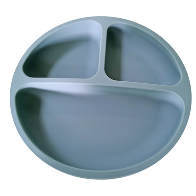 อาหารเย็น BPA ฟรี 3 แผ่นซิลิโคนสำหรับเด็ก 155g แบ่งแผ่นดูด