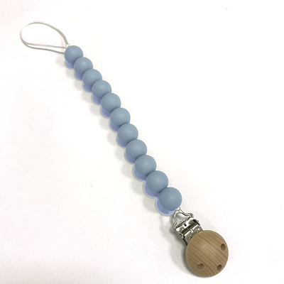 OEM BPA ฟรีซิลิโคน Teething Pacifier คลิป 15 มม. ลูกปัดปลอดภัย Pacifier Clips