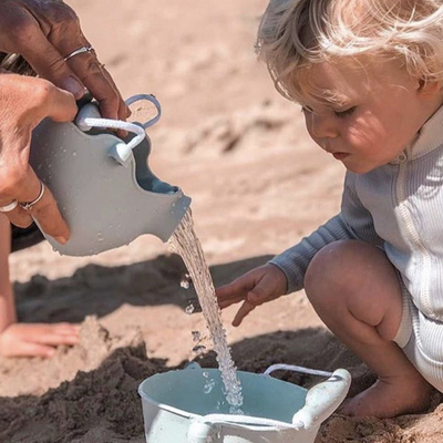 เด็กอ่อนอาหารเกรดซิลิโคนของเล่นชายหาดถังทราย BPA ฟรี FDA OEM