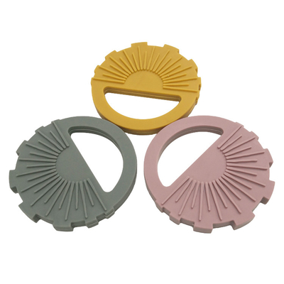FDA อนุมัติ BPA Free Teether Sun Design วัสดุซิลิโคนสำหรับเด็กวัยหัดเดิน