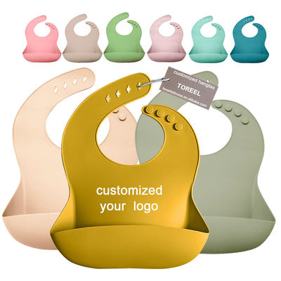 เอี๊ยมเด็กซิลิโคนปรับความยาวได้เอง OEM พร้อมตัวจับอาหาร